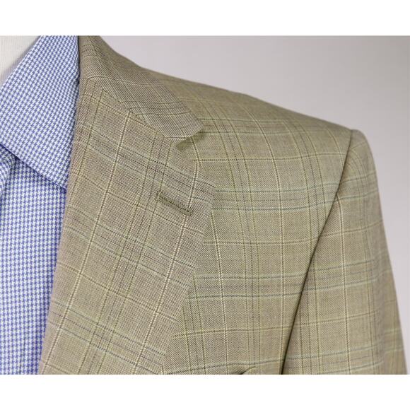 Daniel Cremieux Loro Piana Brown Checkered Wool Sportcoat Blazer Jacket 42L - Picture 4 of 10